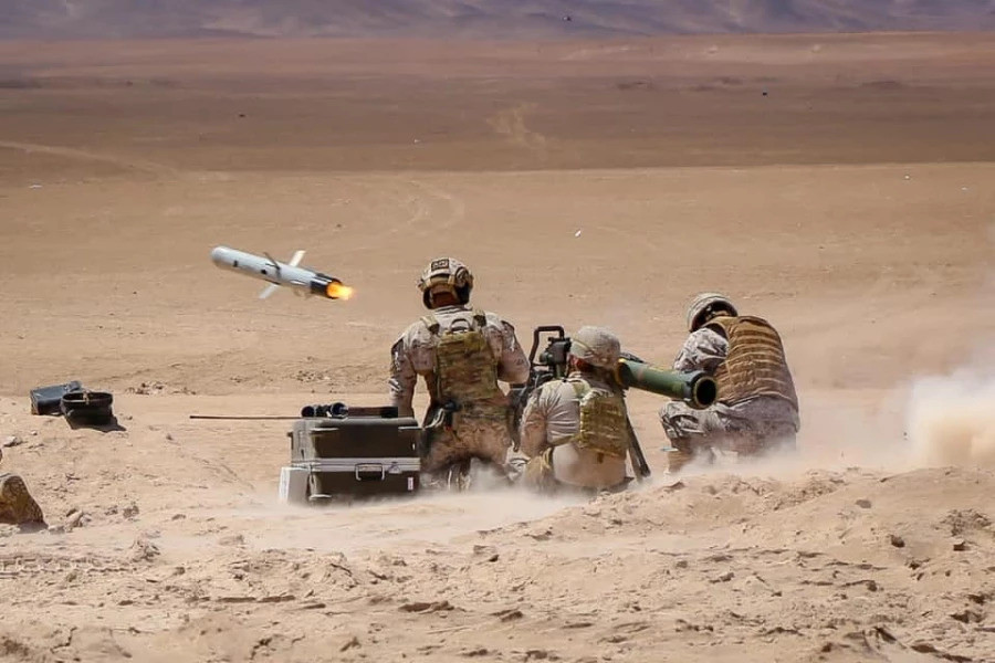 Operación de misil Spike foto Ejército de Chile