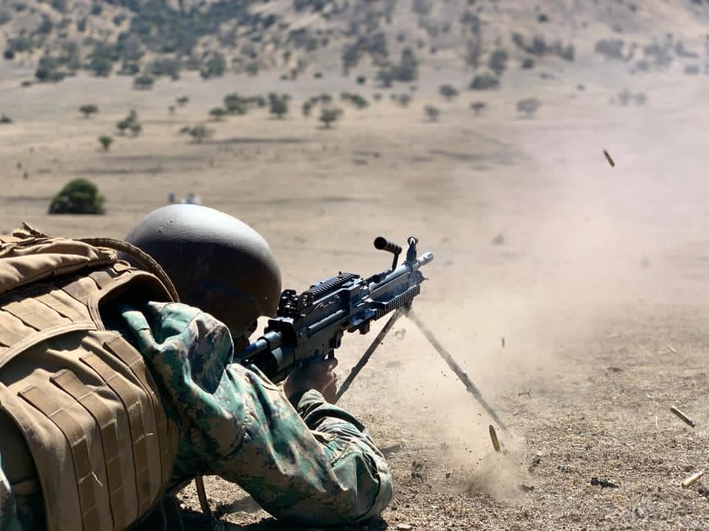 Ametralladora FN Herstal Minimi. Foto Ejército de Chile