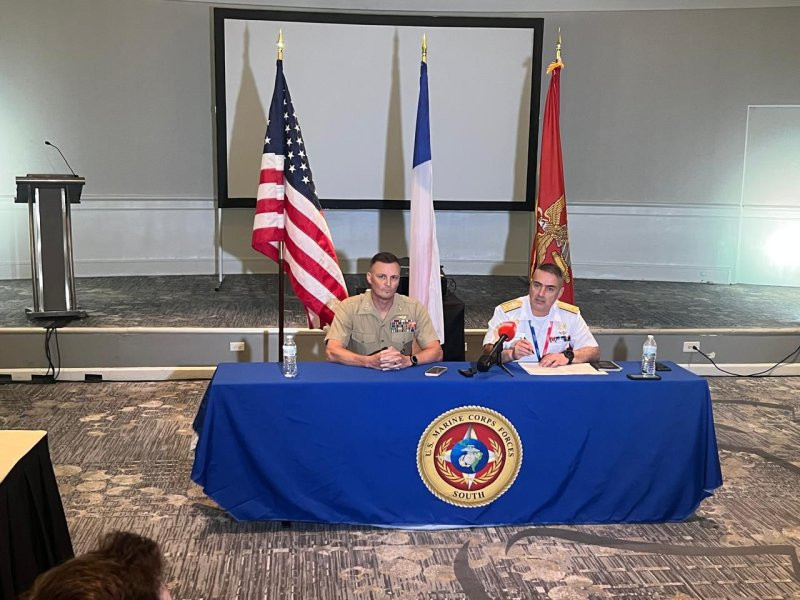 Contraalmirante IM Daniel Opazo en MLAC 2025. Firma Armada de Chile