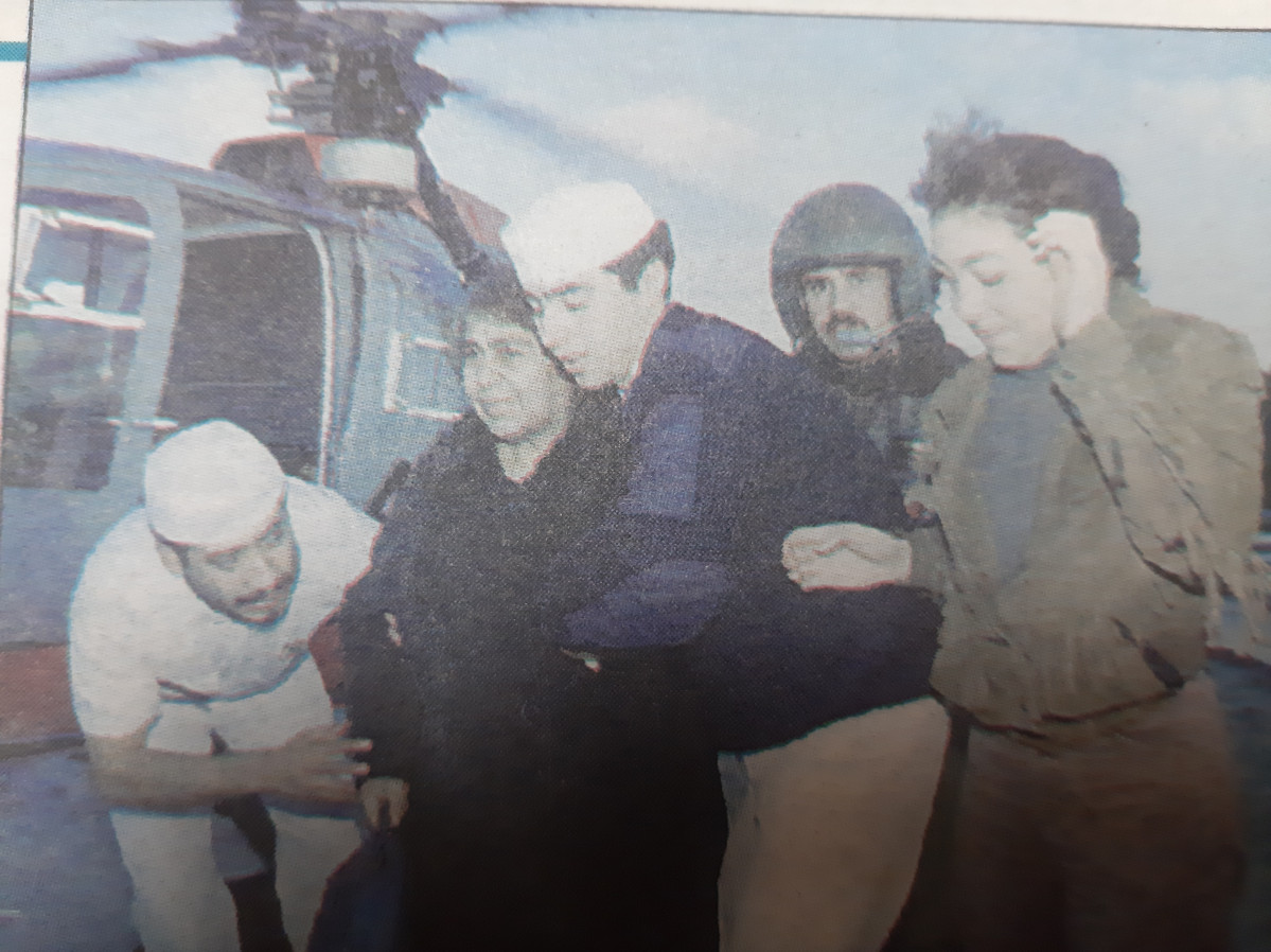 Rescate en Morro Chico efectuado por el helicóptero BO 108 Bolkow Naval 44. Firma Armada de Chile