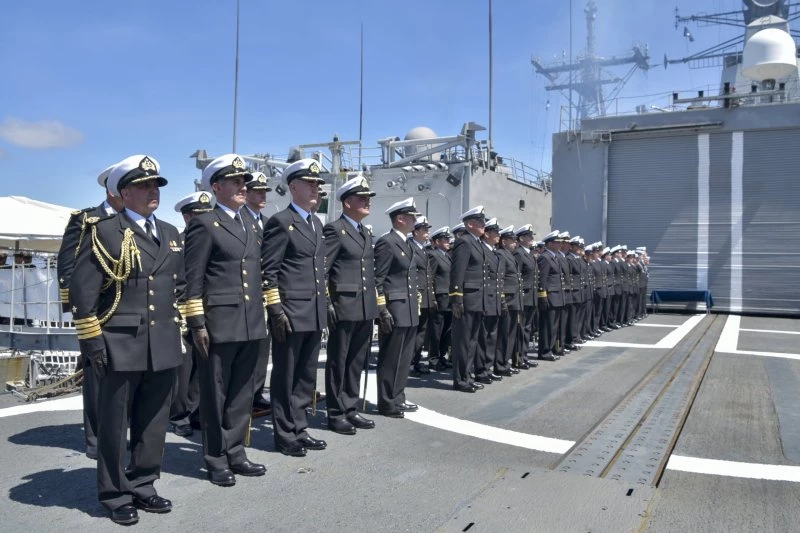 Ceremonia de cambio de mando de la Escuadra Nacional. Firma Armada de Chile