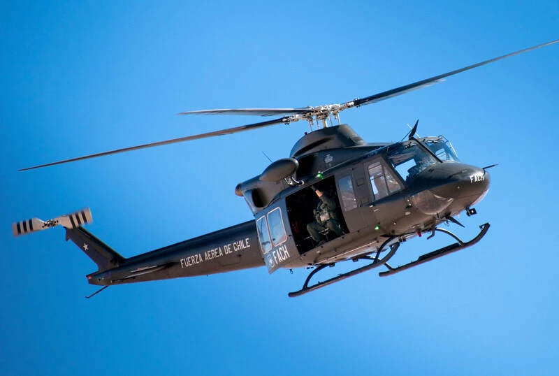 Helicóptero Bell 412 del Grupo de Aviación N°8 en el ejercicio CSAR Firma FACh 002